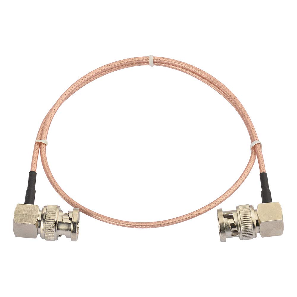 Superbat Thin BNC Male to Male (Both Right Angle) RG179 Cable 50cm Short HD 3G SDI Video Cable 75ohm for Blackmagic Camera SDI Converter CCTV Monitor Audio Video System Supports 3G-SDI/HD-SDI/4K/8K