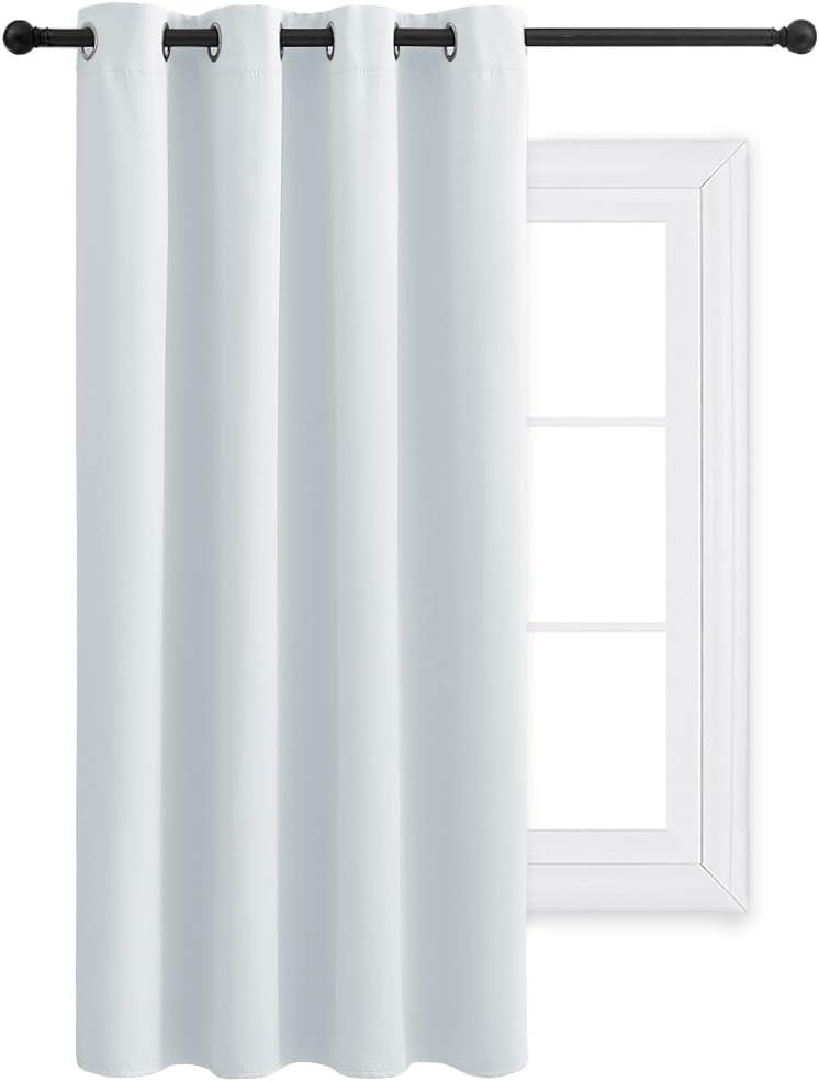 PONY DANCE Blackout Curtain, Thermal Light Window Curtains Block Heat Insulation Plain for Girl/Adult Bedroom Home