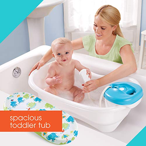 Summer Infant Newborn to Toddler Bath Center and Shower (Neutral) - Bathtub Includes Four Stages that Grow with Your Child