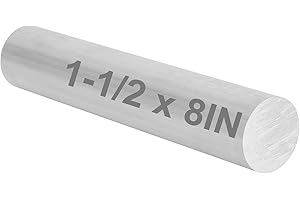 LSWTEIZ 1-1/2" 6061 T651 Solid Aluminum Round Rod 8" Long 1.50Inch(38MM) Diameter Solid T651 Extruded Lathe Bar Stock, Round Aluminum Bars for Industrial, DIY Craft (+/-0.05")