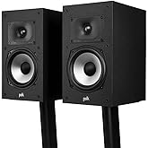 Polk Monitor XT20 Pair of Bookshelf or Surround Sound Speakers - Hi-Res Audio Certified, Dolby Atmos & DTS:X Compatible, 1" Terylene Tweeter & 6.5" Dynamically Balanced Woofer (Pair, Midnight Black)