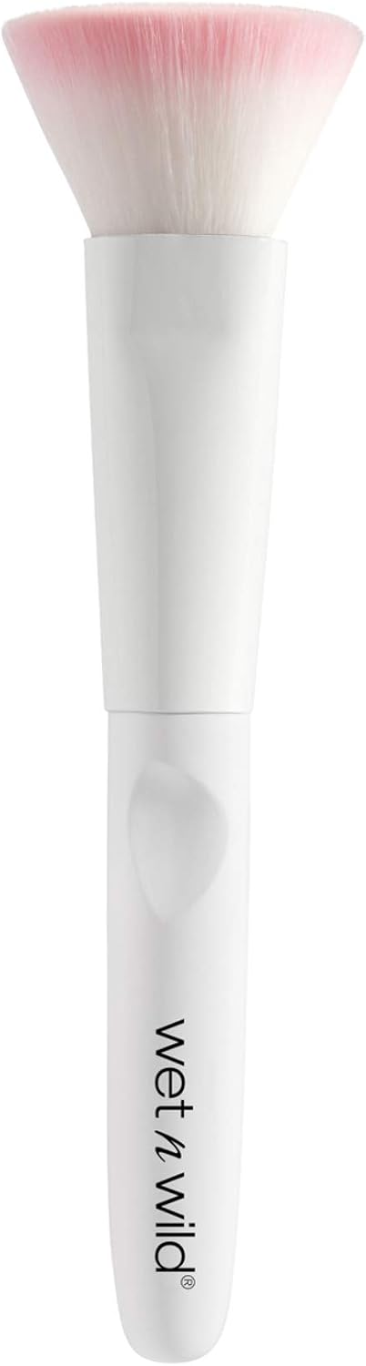 Wet n Wild Flat Top Brush for Women 1 Pc Brush, White, 18.49 cm