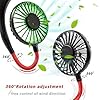 GOAMZ Lazy Neck Fan USB Portable Mini Wearable Neckband Fan with Led Light Dual Neck Flexible for Face,Aromatherapy for…