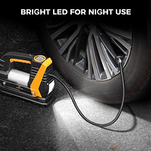 C P CHANTPOWER Tire Inflator Air Compressor,12V DC Portable Car Tire