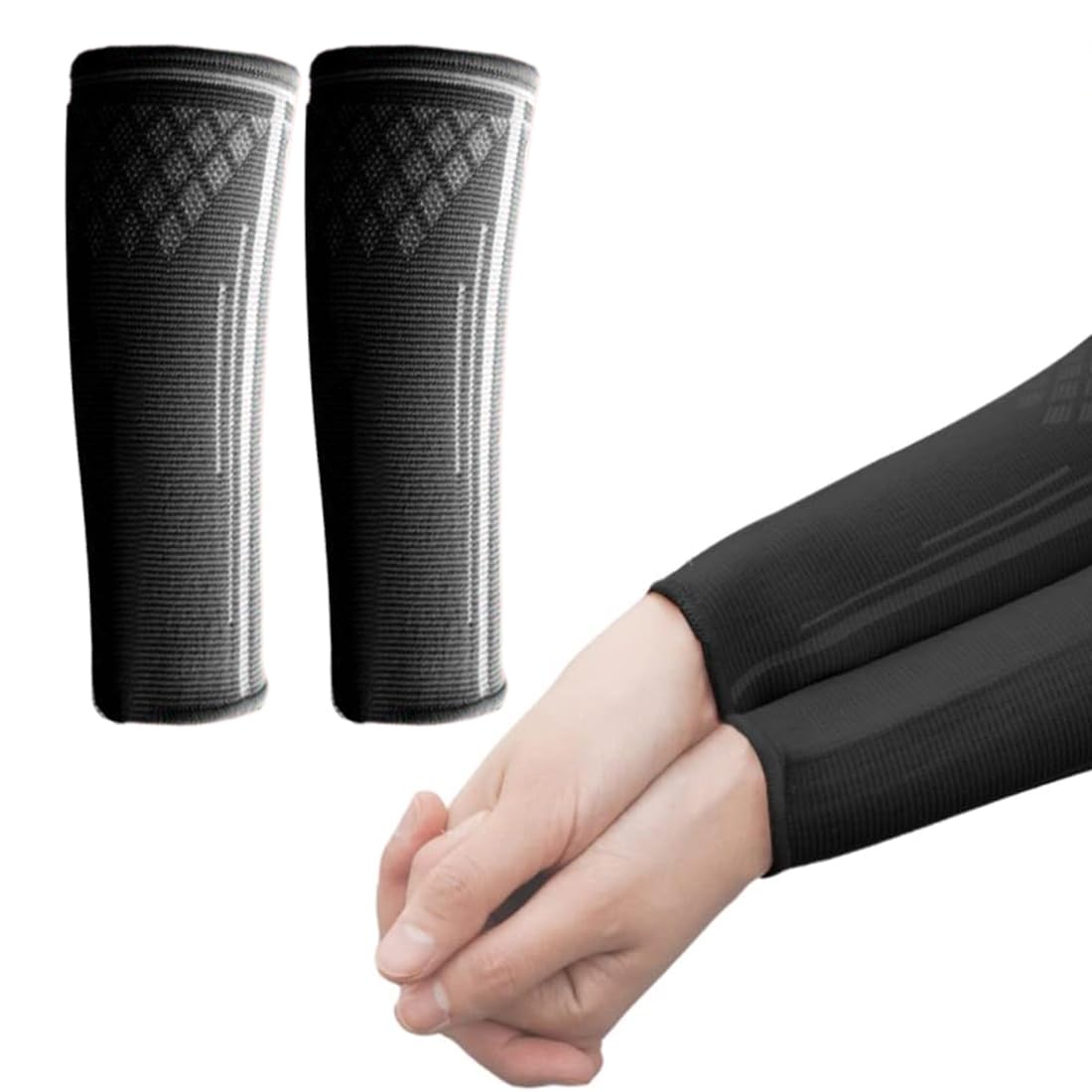 MenYiYDS - 1 PAIR OF VOLLEYBALL ARM SLEEVES, ELASTICATED MUSCLE TIGHTENERS, ARM PROTECTORS FOR MEN AND WOMEN, WRIST BANDAGES, SPORTS WRIST PROTECTORS FOR VOLLEYBALL HAND GUARDS