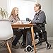 HealthSmart Walker Rollator with Seat and Backrest, FSA HSA Eligible, Adjustable Handle Height, Storage Bag and a Durable Lightweight Frame That Easily Folds While Supporting up to 300 pounds