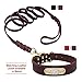Beirui Genuine Leather Personalized Dog Collars with Nameplate ID Tags, Custom Dog Collars Engraved for Medium Large Dogs,Dark Red,S(1