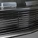 Glossy Black Horizontal Front Hood Bumper Grill Grille Guard ABS Compatible With 98-04 Chevy S10 Blazer / S10 Pickup