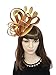 YSJOY Womens Big Satin Loop Fascinator Derby Hat For 50th Birthday Anniversary Cocktail Party Headwear (Gold)