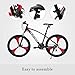 Murtisol Mountain Bikes with Aluminum Mag Wheels,21 Speeds Hybrid Bikes with Dual Disk Brake,Red&Black