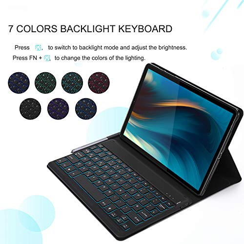 Jelly Comb Bluetooth Backlit Keyboard Case with 2.4 G + Bluetooth Mouse