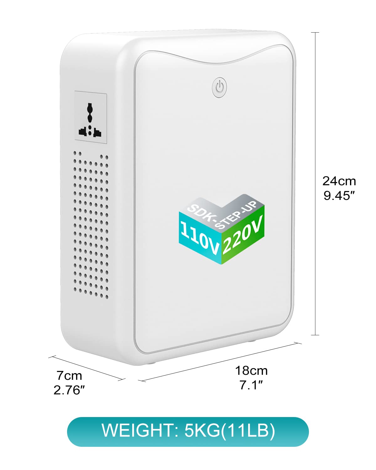 120v to 240v Step Up Transformer 1000W Power Voltage Converters, No Noise, Suit for Coffee Machines, Rice Cookers and Other Kitchen Appliances ，using 220V Asia Euro Appliance in US