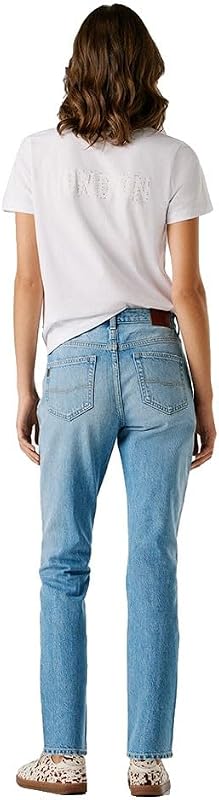 Tapered Jeans HW Violet, Blu (Denim-2vc), 31 W/30 L Donna