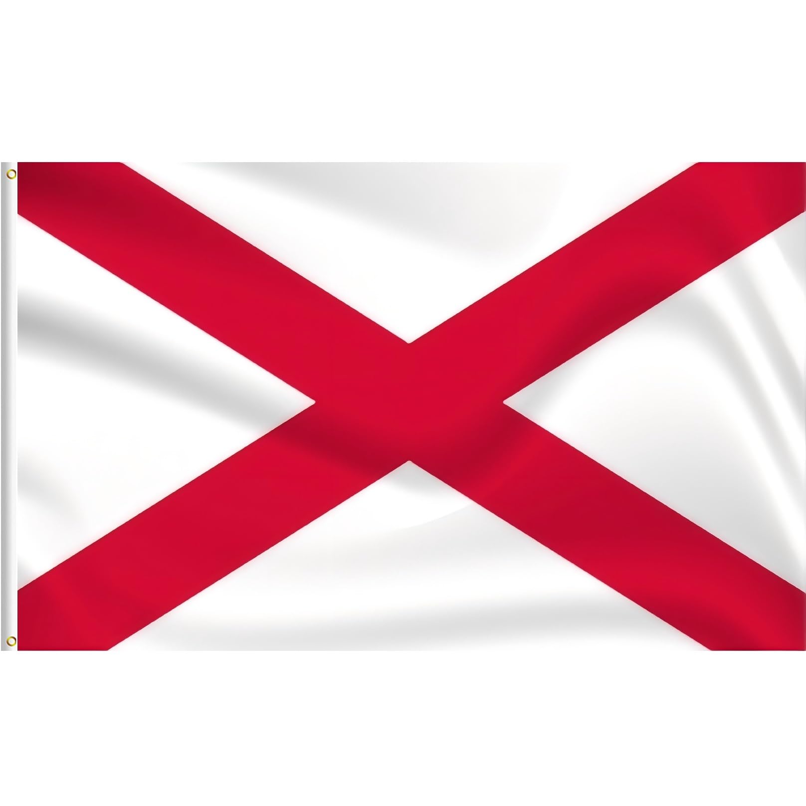 Lixure Saint Patrick's Red Saltire Flag, 120 x 180 cm Ireland St Patricks Flag, 4 x 6 FT Irish St. Patrick's Day Polyester Banner for Outdoor, Vivid Color, Fade Proof, Durable, with 2 Brass Grommets