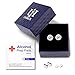 UHIBROS 316L Surgical Stainless Steel Stud earrings Round Ball Diamond Ear Stub