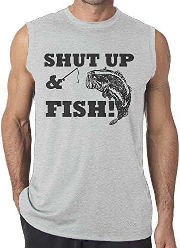 SHUT UP &amp; FISH Mens Sleeveless Vest/Underwaist/Sleeveless Garment/Tank Top