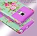 Note Edge Case,Galaxy Note 4 Edge Case,AnnBay for Samsung Galaxy Note Edge 2in1 Hybrid Heavy Duty Armor Heavy Duty High Impact Case Cover(Flower Purple)