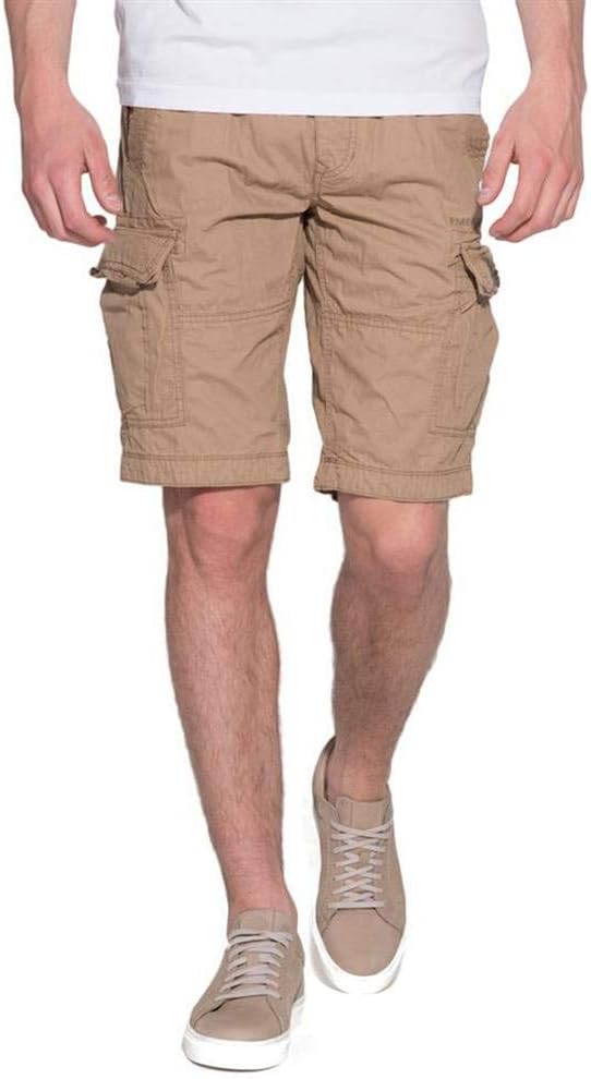 Romano Men's Cotton Cargo Shorts in 5 Colors- Bermuda with Multi-Pockets & Side Zipper