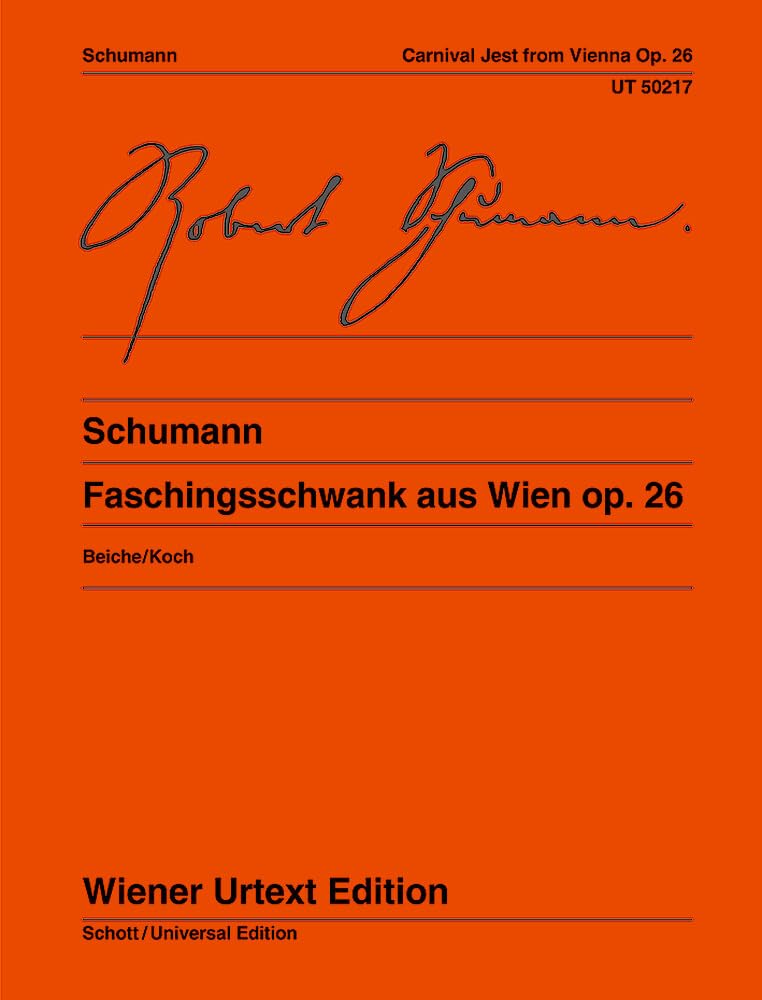Faschingsschwank aus Wien op26: Edité d'après les sources par Michael Beiche. Doigté et Notes sur l'interprétation de Tobias Koch.. op. 26. piano.