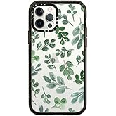 CASETiFY Impact Case for iPhone 12 / iPhone 12 Pro - Greenery - Clear Black