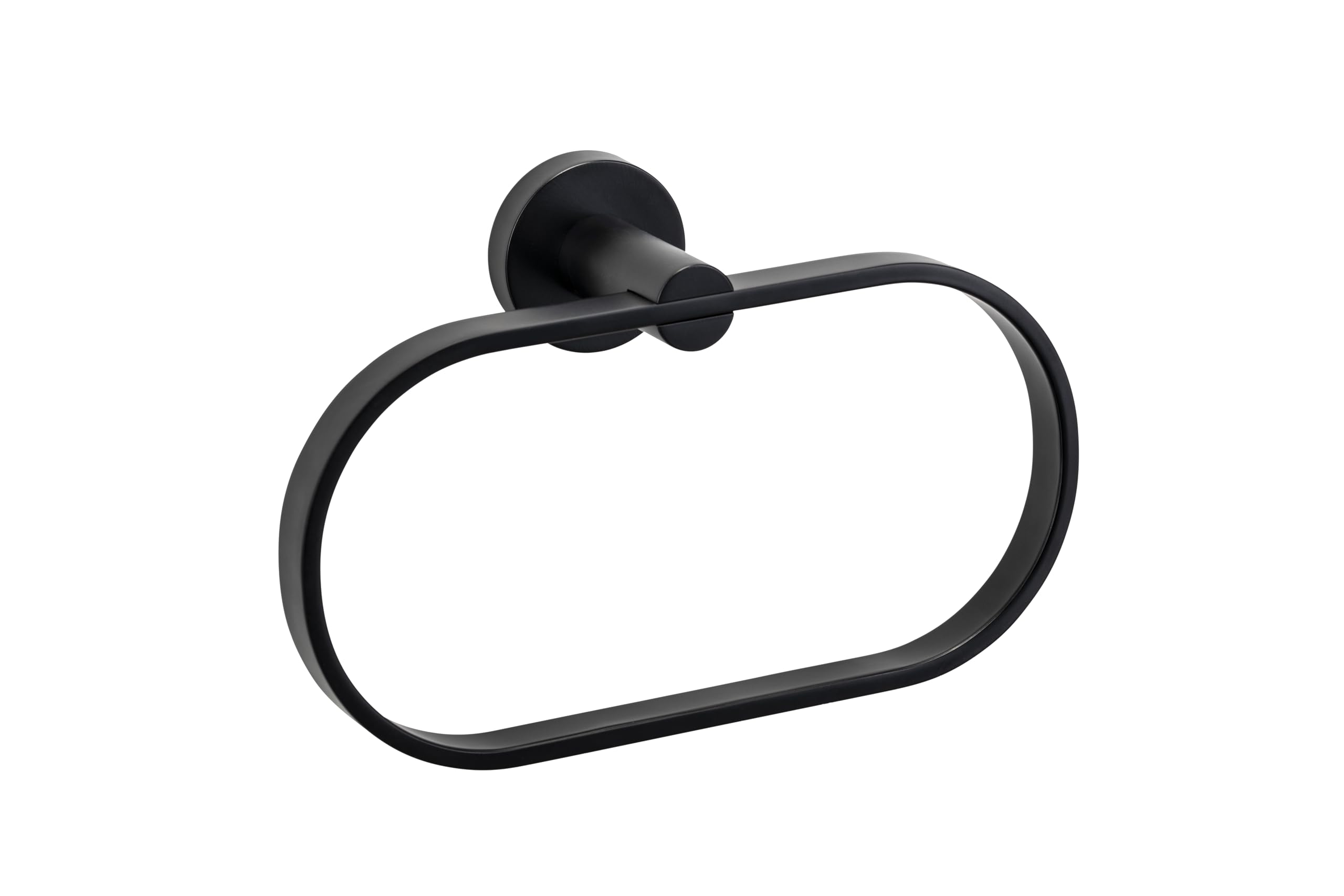Croydex Metra Flexi-Fix Towel Ring, Matt Black