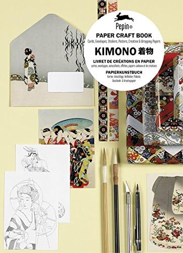 Kimono: Paper Craft Book with Cards, Envelopes, Stickers, Tags & Colouring Sheets (Multilingual Edition) (English and German Edition)