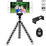 FLFLK iPhone Tripod Flexible Octopus Camera Phone Tripod for iPhone Smartphone Digital Camera with Universal Clip and Remote