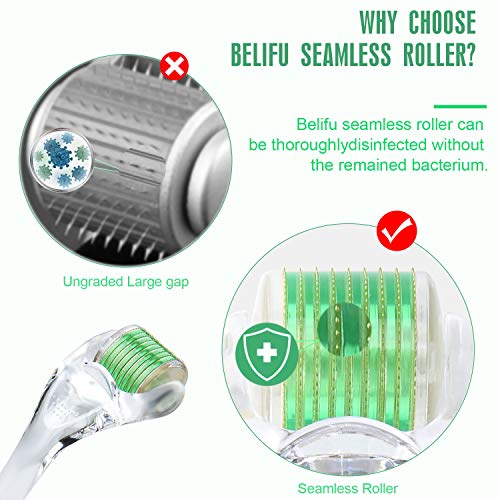 Derma Roller Microneedles for face, 540 Titanium Seamless Micro Needle Roller 0.25mm Cosmetic Needle Skin Care Tool