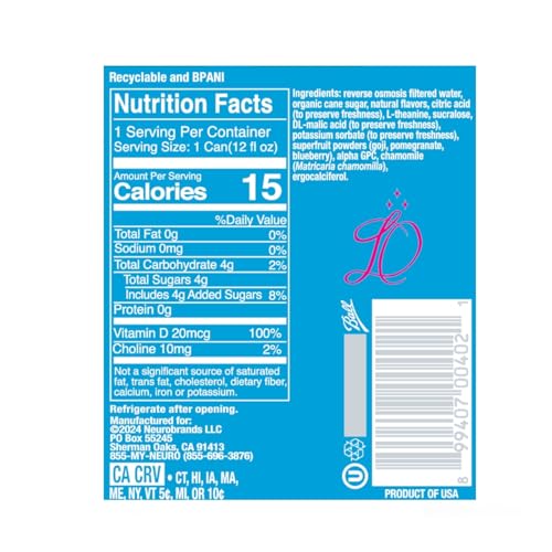 NEURO BLISS WHITE RASPBERRY, 12 FL OZ CAN (PACK OF 12)