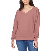 Buffalo David Bitton Women's Super Soft Fleece V-Neck Pullover Sweatshirt