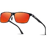 EKOZACK Carbon Fiber Sunglasses for Men Polarized Ultralight Classic Square Sun Glasses Driving Fishing Golf