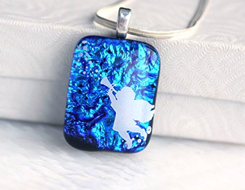 Hark the Angel Dichroic Glass Necklace Fused Glass 01197