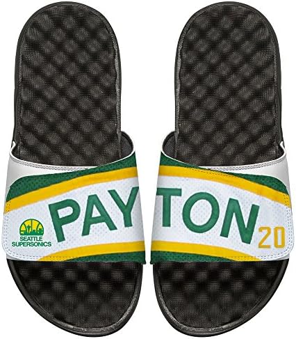 NBA Seattle Supersonics Gary Payton Retired Player Islides Jersey, White/Black, 12