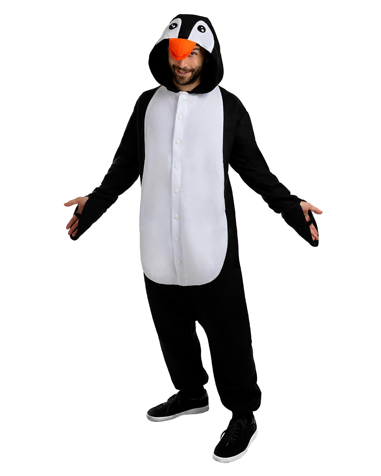 Funidelia Penguin Onesie Costume for Adults, Animals, South Pole - Outfit for Adults for Parties, Carnival and Halloween - Size S-M