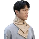 EMGILL Winter Polar Fleece Scarf for Women Men Cold Weather Neck Warmer Collar Scarf with Buttons Quick Wear Neckerchiefs
