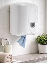 Phoenix Wall Mounted Centerfeed Dispenser White Tissue Blue Roll Holder view 3