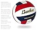 Baden | Perfection | Premium Leather | Indoor Official Game Volleyball | 13U to College | Official Size + Weight | Red/Navy/White | NFHS + AVCA Approved