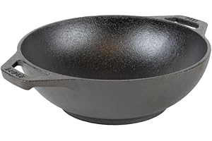 Lodge L9MW Mini Wok Cast Iron, 9", Black