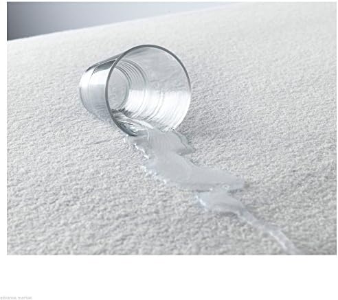 NIGHTS WATERPROOF, FOOTTEE, MATTRESS PROTECTOR, FITTED SHEET FOR DOUBLE BED, White, BUNK