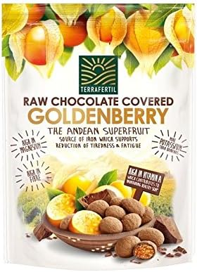 Terrafertil Raw Chocolate Covered Goldenberries 75g - Pack of 4