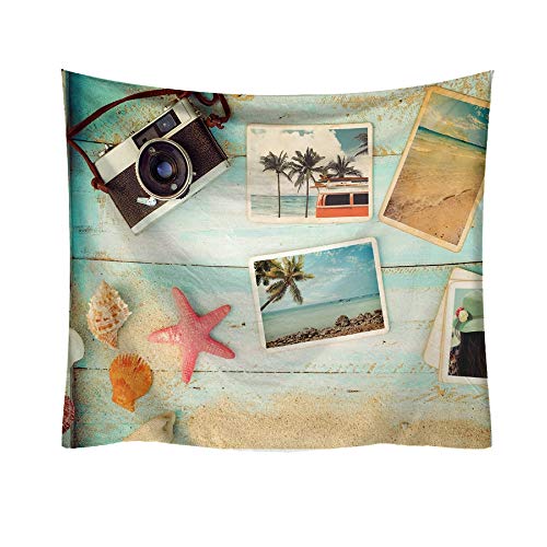 charmsamx Wall Hanging Tapestry Sunset Sea Tapestry Summer Bus Psychedelic Tapestry Nature Landscape Tapestry 37 x 28 Inches Home Decorative Tapestry for Bedroom Dorm Home Decor