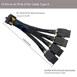 COMeap 12VHPWR 90 Degree Adapter, 16 Pin GPU Cable