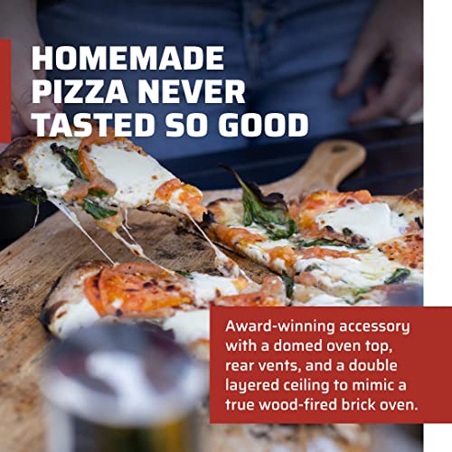 Camp Chef Artisan Outdoor Pizza Oven, 16" Two Burner Accessory, Ceramic