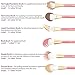 Qivange Makeup Brush Set, 15pcs Cosmetic Liquid Foundation Powder Blush Eyeshadow Makeup Brushes with Gift Box, Professional Makeup Brushes(Pink with Gold)