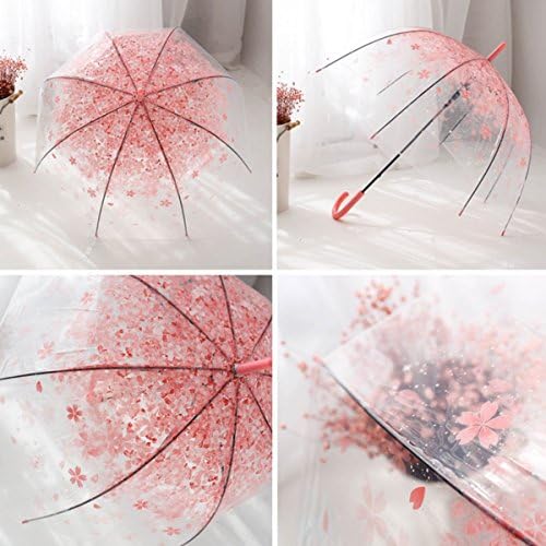 Chiasa 透明な傘 長傘 ジャンプ傘 おしゃれ ドーム型 高強度グラスファイバー採用 梅雨対策 バブルアンブレラ 女用の傘 頑丈な8本骨 かわいい 英国風 B07bpkchqh 750円 セール開催中最短即日発送 新作 人気 送料無料 激安 お買い得 キ フト
