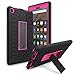AICase HD 8 (2017 7th Gen) Case, 3 in 1 Three Layer Hybrid Rugged Heavy duty Shockproof Full Body Protective Cover for All-New HD 8'' (Black/Rose) primary
