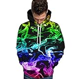 Men's Hoodie Fashion 3D Fire Blaze Printed Long