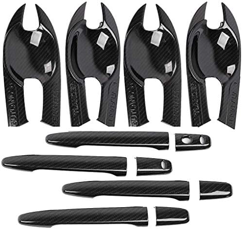 ガーニッシュ ボウルカバー アウトランダーoutlander専用 Lightbuddy 楽器 音響機器 三菱 ドアハンドルカバー ビューティー ドレスアップ パーツ B07trlw4sd カスタム プロテクター メッキカバー 爪キズ防止 フロント リア12pセット カーボン調 右ハンドル車用