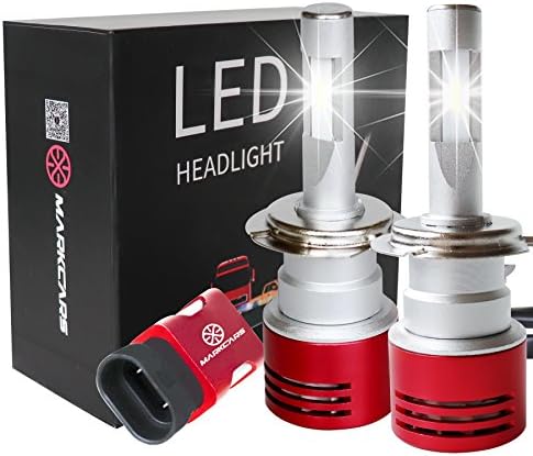 Markcars 8400LM Super Bright Cool White 6000K 60W H7 LED Car Headlight Bulbs All-in-One Conversion Kit Low Beam Head Light Bulbs Seoul Chips Car Driving Lamps Replacement 2 Year Warranty
