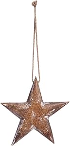 Cypress Home Natural Wood Star Ornament